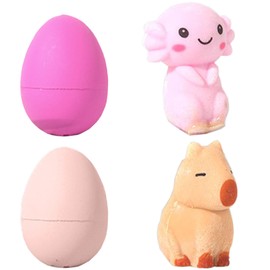YUZHEDM Pack of 2 Surprise Eggs, Adopt Me Egg, Surprise Toy, Axolotl Plush Toy, Hatching Axolotl Water Pig Toy Figure Surprise Colour Egg to Put in Water for Children 3-12+