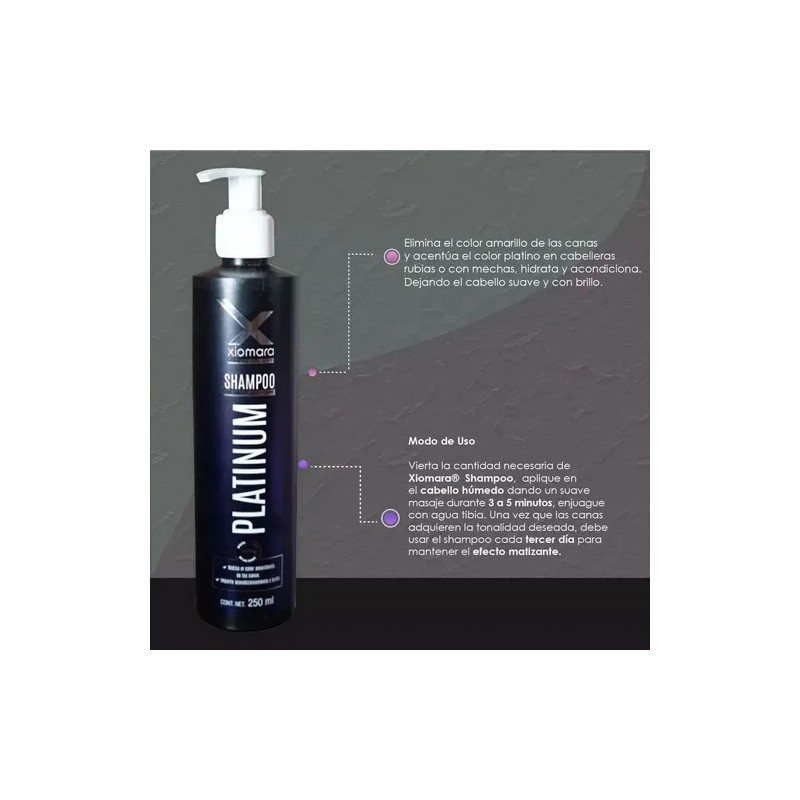 Shampoo Matizador Platinum Xiomara 250 ml