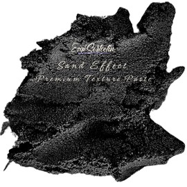Premium Sand Effect Texture Paste | 6oz by Volume | Unique Metallic Colors | Excellent Sand Texture Effect | by Ezgi Sertcetin (Metallic Carbon Black)