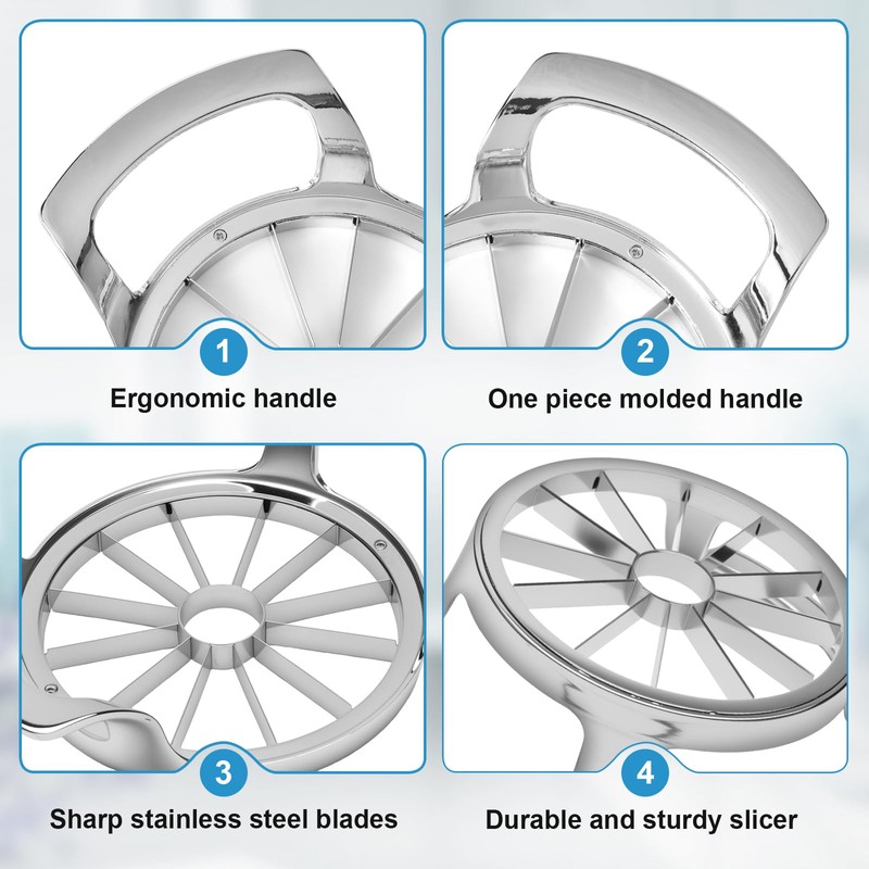 Apple Slicer and Corer 12 Stainless Steel Blades Zinc Alloy