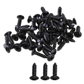 Yibuy 50 x Guitar Bass Pickguard Screw for Electric Guitar Black