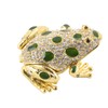 Rhinestone Frog Jewelry Box Painted Electroplated Frog Figurine Jewelry Boxes