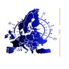 Generisch Compass Sticker (RPT 53) (9 cm, Blue 13/2) Weatherproof