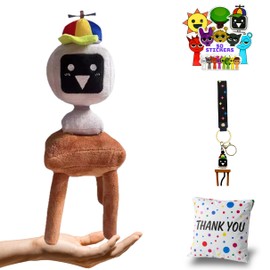 Plush Toy – 12” Premium Stuffed Character Doll with 50 Stickers & Gift Bag | Soft Plushies for Kids Room Decor, Cuddling, or Play | Choose Sky, Pinki, Oren, Simon, Mr. Fun Computer & More