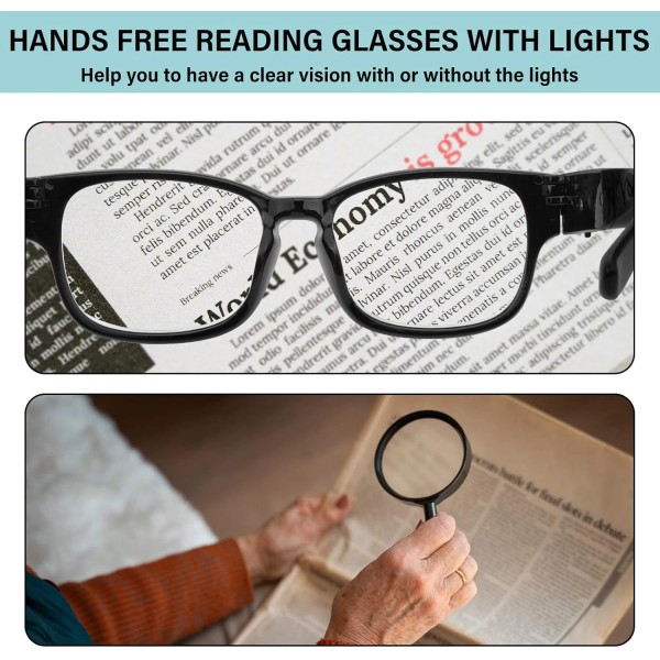 Does not apply Reading Glasses with Lights Rechargeable Magnifying Glasses