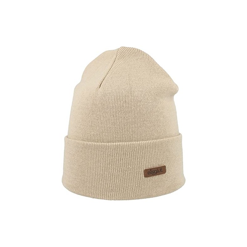 Eisglut Unisex Tonio Cotton Beanie Hat, beige
