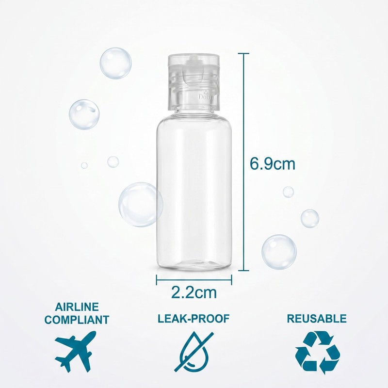 XENQITO 10 Pezzi Bottiglie Da Viaggio 20 Ml, Flaconi Liquidi