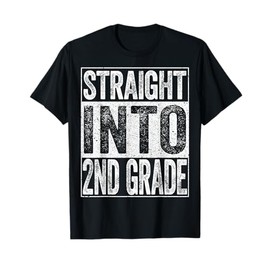 Straight Into 2nd Grade Shirt Boy Girl Back To School T-Shirt