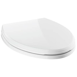Delta Faucet Wycliffe Slow Close Elongated Toilet Seat with Non-Slip Seat Bumpers, Soft Close Toilet Seat Elongated, Toilet Seat Slow Close, White 811901-WH