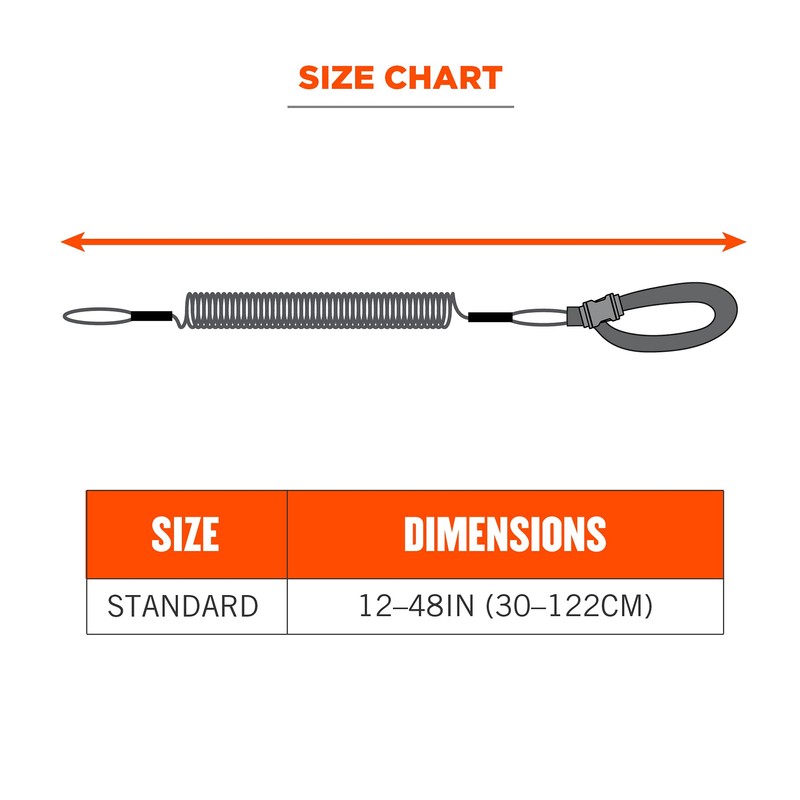 Coiled Lanyard with Buckle End, No Snag Design, Easily Attaches