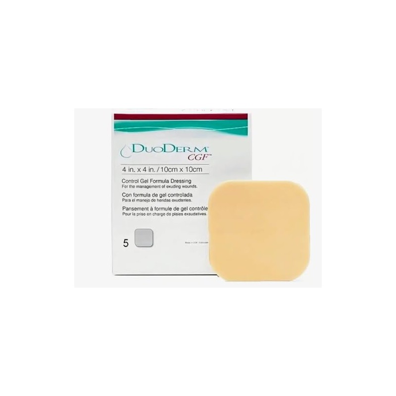 CGF DUODERM Parche Hidrocoloide para Heridas Exudantes, 10 x 10