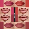 Juego de 4 delineadores de labios con pinzas, larga duración,