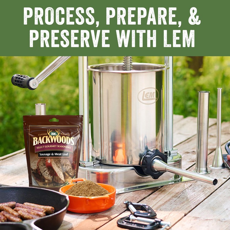 LEM Products Backwoods Sausage and Meatloaf Seasoning, Ideal for Wild