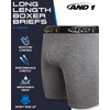 AND1 Mens Boxer Briefs - 6 Pack Stretch Long Leg