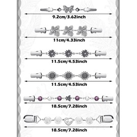 Hicarer 6 Pieces Vintage Shirt Dress Cardigan Clip, Waist Clip for Women, Sweater Shawl Brooch Jacket for Clothing(Retro Style)