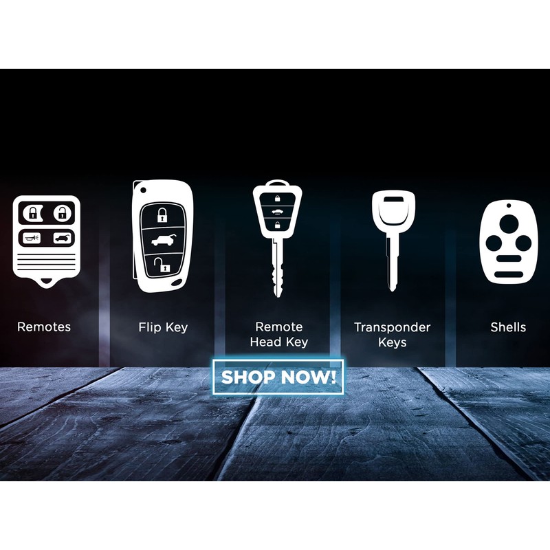 KeylessOption Keyless Entry Remote Control Car Key Fob Case Shell