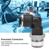 10Pcs Pneumatic Connectors L Shape Right Angle External Thread Quick