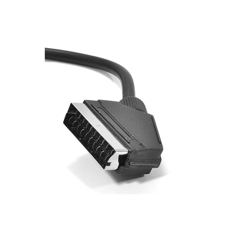 Black Round Scart Cable 21-Pin with Nickel-Plated Gold-Plated End 3
