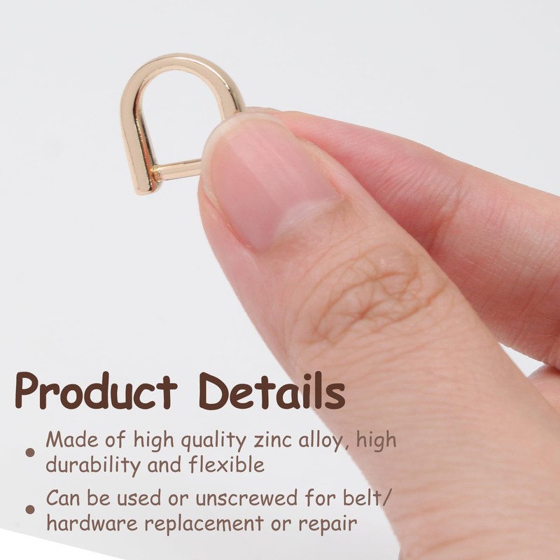Murtenze 8PCS Tiny D-Key Ring with Screw Shackle for Car