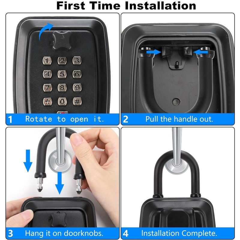 Cididu Key Lock Box for Outside, Waterproof Key Lockbox with