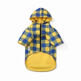 Dog Raincoat Dogs Waterproof Reversible rain Jacket Dog Small Medium Breeds Reflective Zipper Storage Pocket Harness Hole - Yellow - XXL