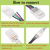 ENQIMAOYI 4pin 10mm RGB LED Connector kit - Extension Cable