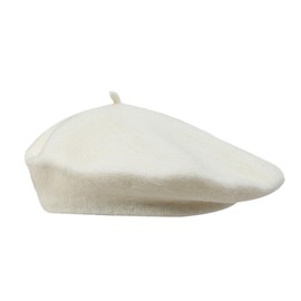 MUNSKT Beret Hat for Women Adults Wool French Style Plain Classic Color Beret Unisex Soft Warm Outdoor Vintage Artist Hat Beanie Unisex White White M/L, White