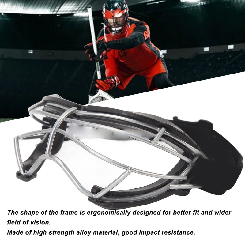 Lacrosse Goggles Silicone Ferroalloy Ergonomic Design Anti Slip Texture Hockey