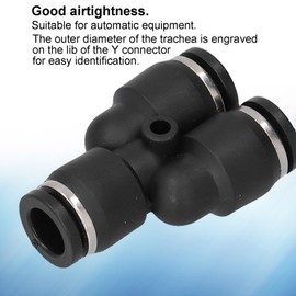 Y Pneumatic Fittings, 10 Pcs PY 4/6/8/10/12/16mm Quick Air Line Couplings & 3 Way Pneumatic Push to Connect Fittings for Pipe Tube(4mm)