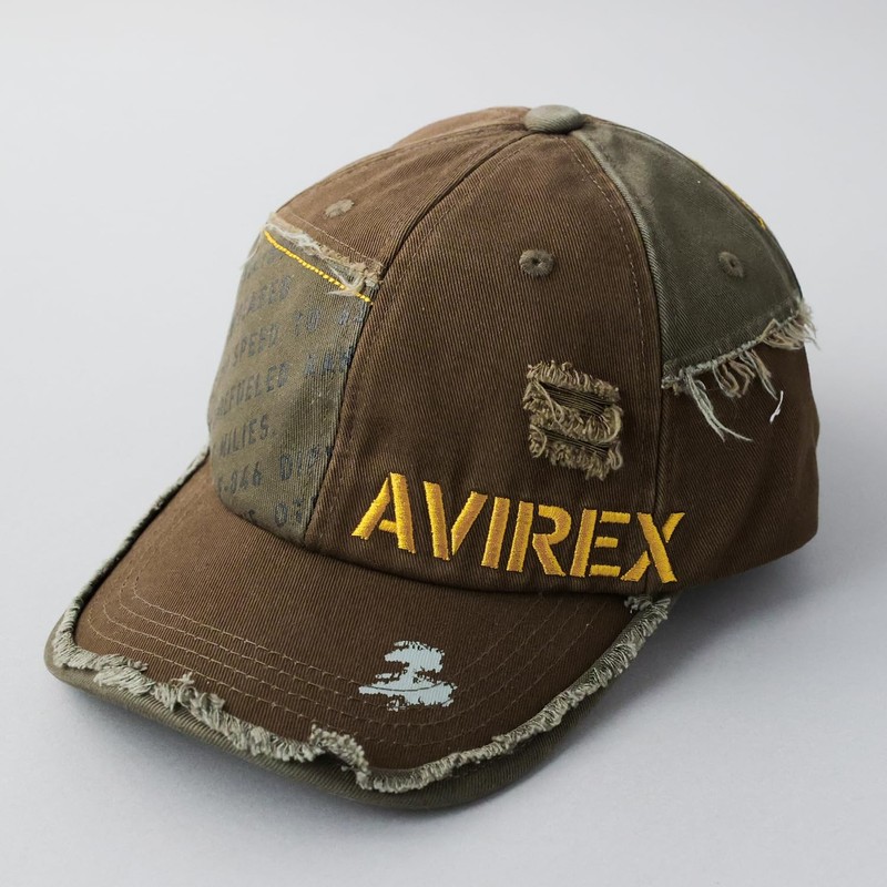 Avilex Ripped Remake Low Cap, 6 Panels, Full Cap, Baseball