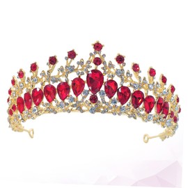 Beavorty 3pcs birthday tiara crown wedding head jewelry baroque tiara princess tiara crown bridal wedding headpiece for bride rhinestone queen tiara fairy crown water drop bridesmaid