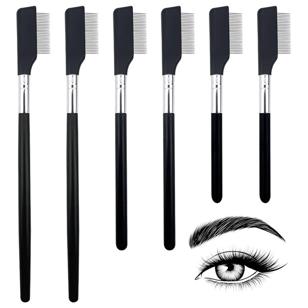 6PCS Eyelash Comb, Separated Lash Makeup Brushes Eyebrow Comb for