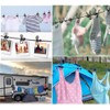 Winuin Clothesline, Laundry Rope, Travel with 12 Clips, For Camping,