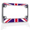 Metal Insert Bike License Plate Frame British Flag Divided Weatherproof