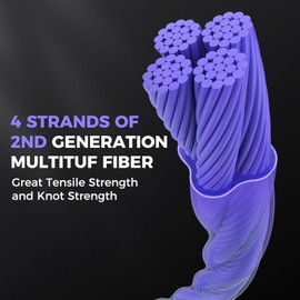 KastKing Destron Braided Fishing Line, Purple, 80LB, 300Yds