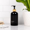 Heartland Lettering Manhattan Collection, Black Shower Dispenser Bottles with Glossy