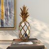 Deco 79 Glass Fruit Pineapple Sculpture with Mirror Accents, 5"