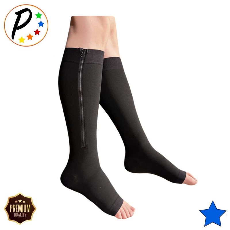 Presadee 30-40 mmHg Extra Firm Zipper Compression Leg Swelling Open