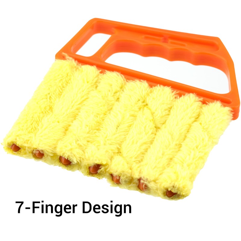 Pack of 2, Blind Cleaner 7 Finger Dusting Cleaner Tool