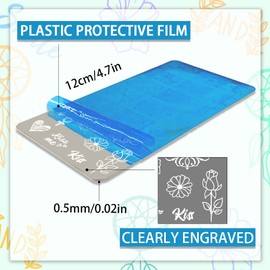 PH PandaHall 3pcs Words Flower Nail Stamper, Nail Stamping Plate Dreamcatcher Love Heart Nail Art Stencils Stainless Steel Nail Image Plates for Nail Art Design Print Manicure Salon