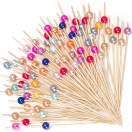 Pack of 200 Cocktail Sticks, 12 cm Toothpicks, Cocktail Accessories, Wooden Cocktail Sticks for Skewers, Finger Food, Cocktail Skewers Sticks for Drinks, Fruits, Sausages, Sandwich, Party Food,