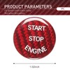 Ferianl Car Push Start Button Cover, Carbon Fiber Engine Start
