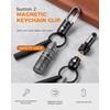 Small Magnetic Quick Release Keychain with Spring Key Clip and