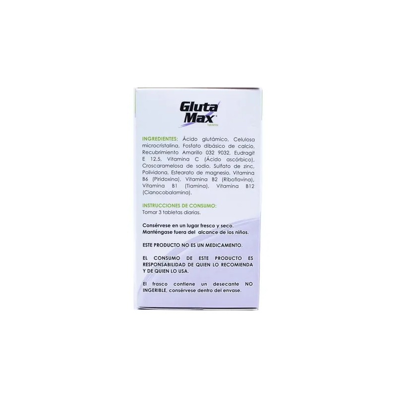 Glutamax 60 Tab .62g Cu Acido Glutamico Con Complejo B