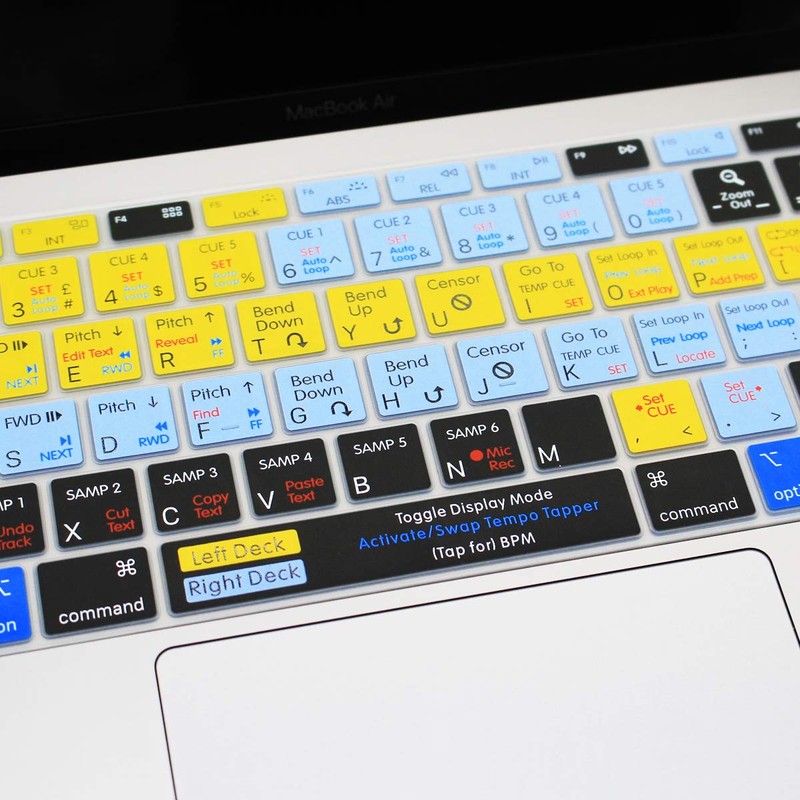 WYGCH Serato Scratch Live Shortcuts Hotkey Silicone Keyboard Cover for