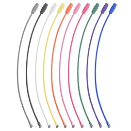 Xuduvay 20 Pcs Metal Wire Keychains,6" Wire Key Rings Kit,304 Stainless Steel 1.5mm Colored Coated Keychain Cable Loops Connecter for Luggage ID Tags