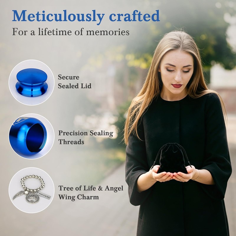 Anbanglin Small Cremation Urns for Human or Pet Ashes, Mini