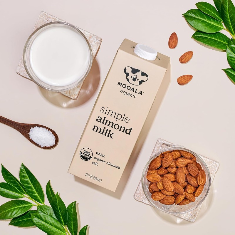 Mooala Organic Simple Almond Milk, 32oz - 3 Ingredient, Shelf