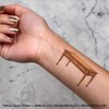 4 x 'Antique Wooden Table' Temporary Tattoos - Water Resistant,