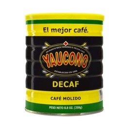 Yaucono Decaf Ground Coffee Canister, 8.8 Ounce (Pack of 1)